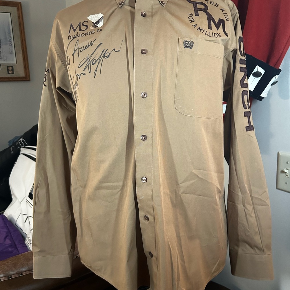Authentic 2022 ANDREA FAPPANI CINCH The Run for a Million Shirt Autographed